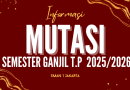 Pengumuman Mutasi Masuk Peserta Didik Semester Ganjil T.A 2025/2026